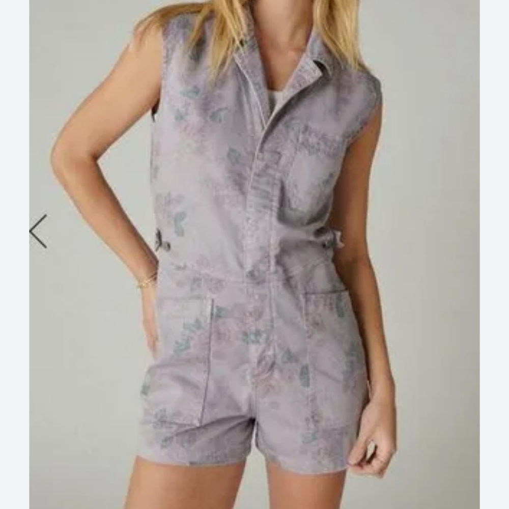 Laura Ashley lucky brand romper jean size medium